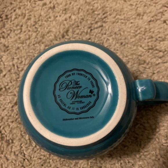 NWOT The Pioneer Woman Hobnail Aqua Blue Large Coffee Mug - Picture 3 of 4